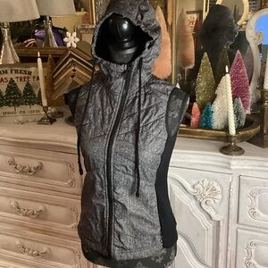 Smartwool Women's Charcoal and Black Hooded Vest